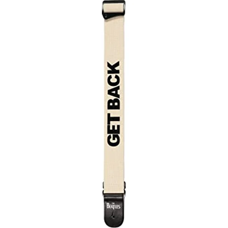 Daddario Beatles Get Back Cotton Strap, Gitarrengurt aus Baumwolle, verstellbar von 81,30 cm bis 140 cm, Aufdruck "Get Back", veganfreundliche Enden – Bild 3
