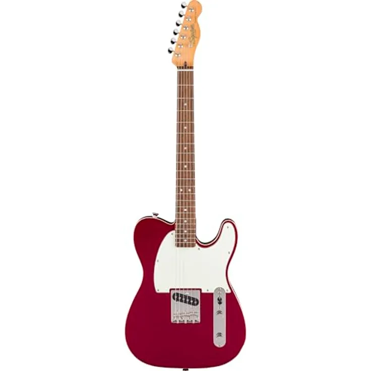 Squier CV Custom Esquire E-Gitarre, Pappel-Korpus, Ahorn-Hals, Candy Apple Red, Fender Designed Alnico Single-Coil