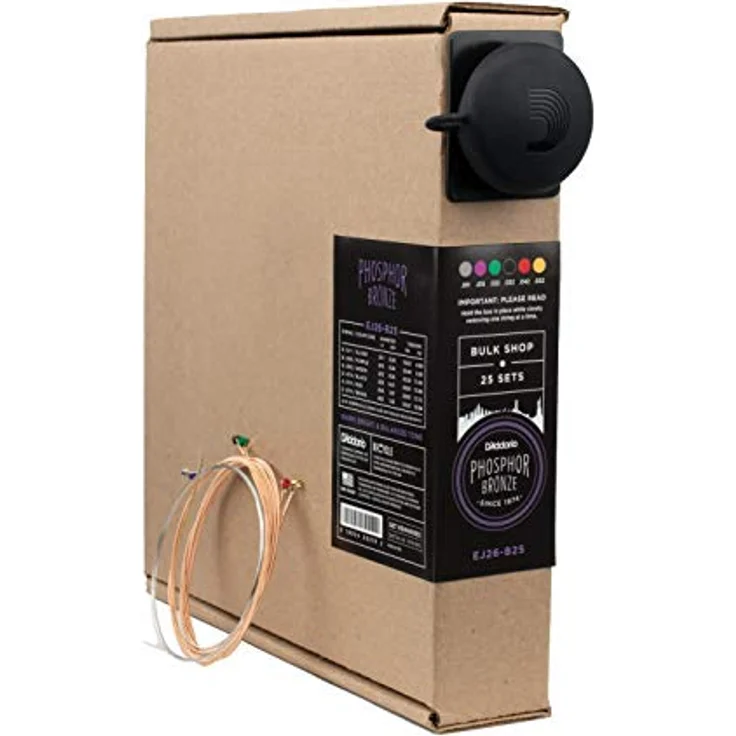 D'Addario EJ26-B25 Phosphorbronze-Saiten für Akustikgitarren, Custom Light, korrosionsbeständig, 25 Bulk Sets – Bild 1