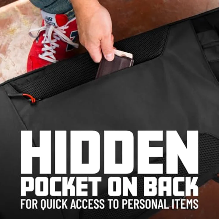 Gator Icon Semi Hollow Guitar BK, Gigbag für Semi Hollow E-Gitarre, witterungsbeständiges schwarzes 1000D Nylon, inklusive Regenhülle und versteckter Tasche – Bild 9