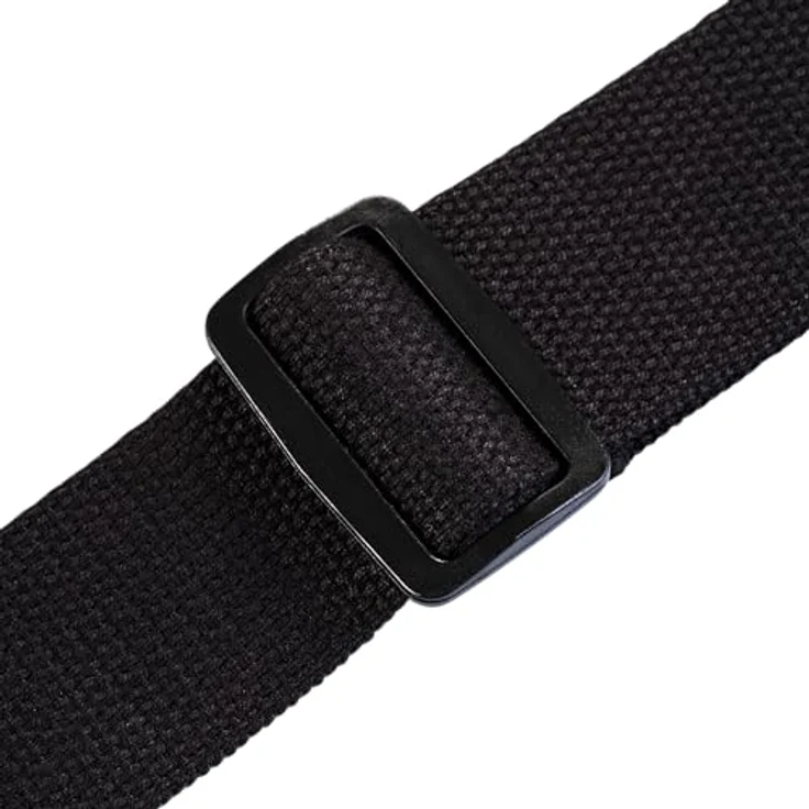 Levys Classic Cotton Strap 2", Gitarrengurt aus schwarzer Baumwolle mit Wildleder-Endstück, verstellbar von 85 cm bis 155 cm – Bild 3