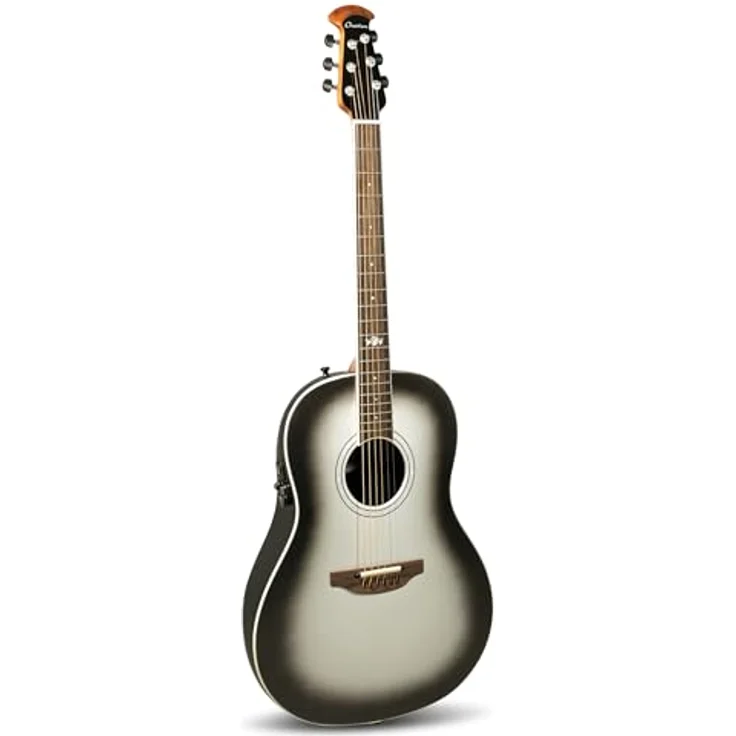 Ovation Ultra 1516SSM-G, Westerngitarre mit massiver Fichtendecke, Mid-Depth Korpus und OCP-2000 Pickup, Farbe Silver Shadow – Bild 1