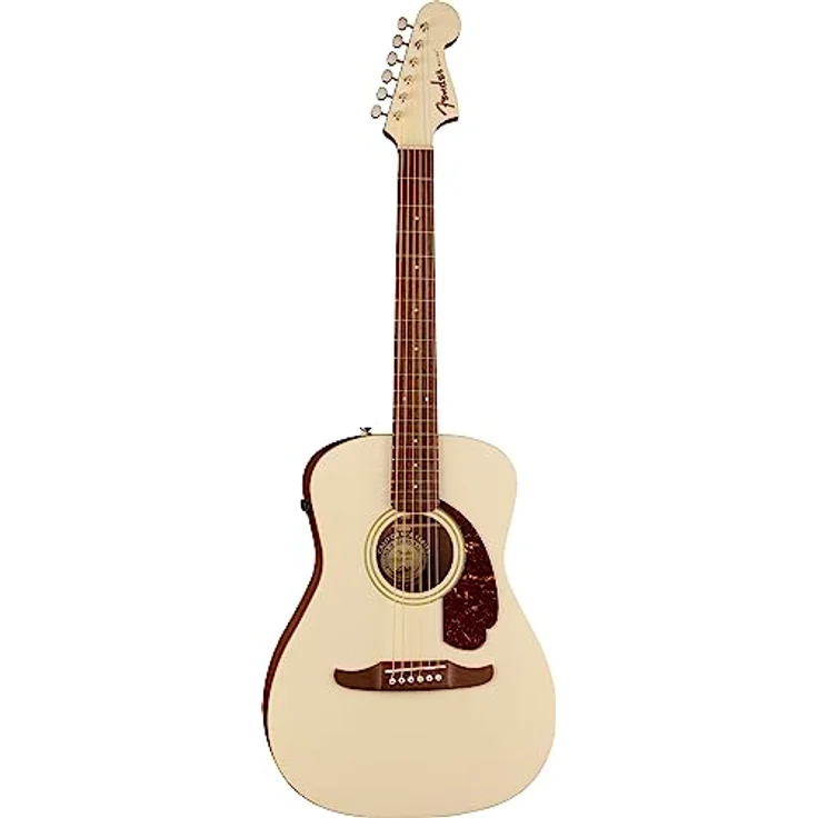 Fender Malibu Player OW WN, Westerngitarre mit massiver Fichtendecke und Sapele Korpus, Olympic White – Bild 6