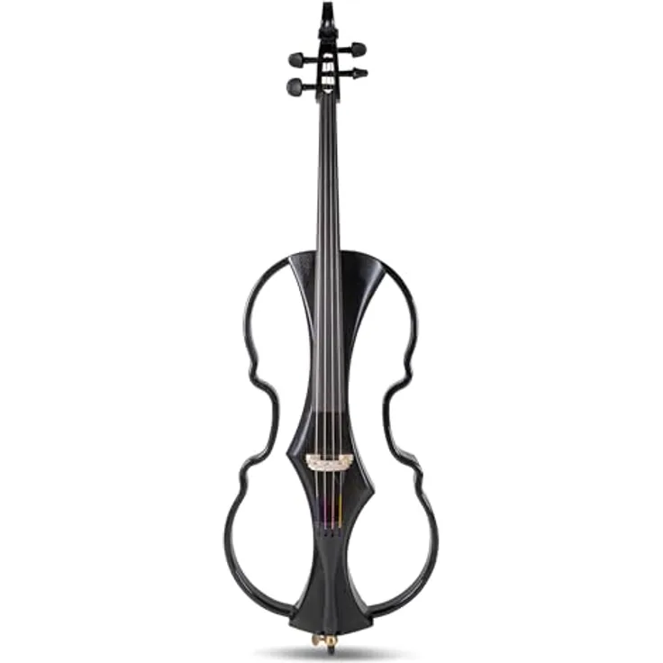 GEWA E-Cello Novita 3.0-4/4, elektronisches Cello mit Carbonrahmen, Massivholz-Korpus und Preamp-System, schwarz, Made in Germany