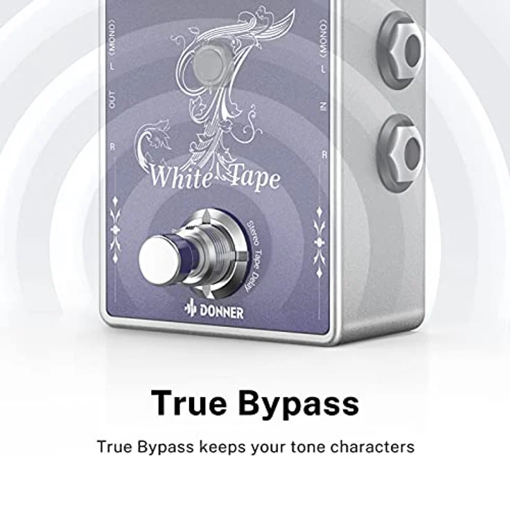 Donner Stereo Delay Pedal, Analoges Delay mit Echo Effekt, True Bypass, 2 unabhängige Kanäle für E-Gitarre, Bass, Synthesizer, Drum Machine – Bild 5