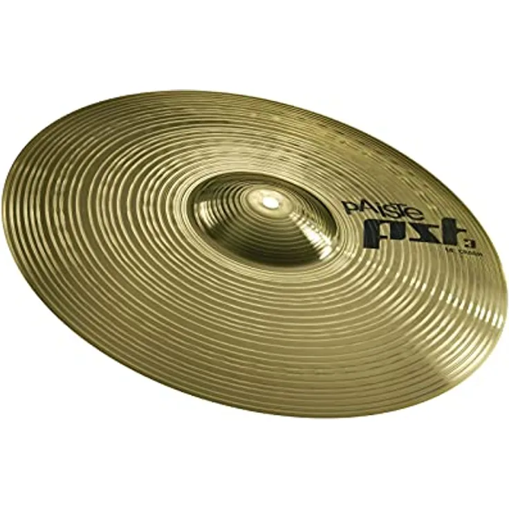 Paiste PST3 Crash Becken 14 Zoll, MS63 Brass, hell und klarer Klang für alle Spielvolumen