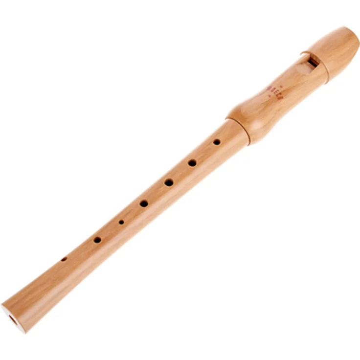 Moeck 1252 School Soprano Recorder, Sopranblockflöte mit deutscher Griffweise aus Birnbaum, a1 = 442 Hz, inkl. Nylontasche