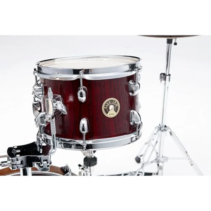 Tama Club Jam Vintage Kit -SBE, Kompakter Kesselsatz mit 18"x12" Bass Drum, Satin Burgundy Elm Finish, inkl. Cymbalarm und Tomhalter – Bild 4