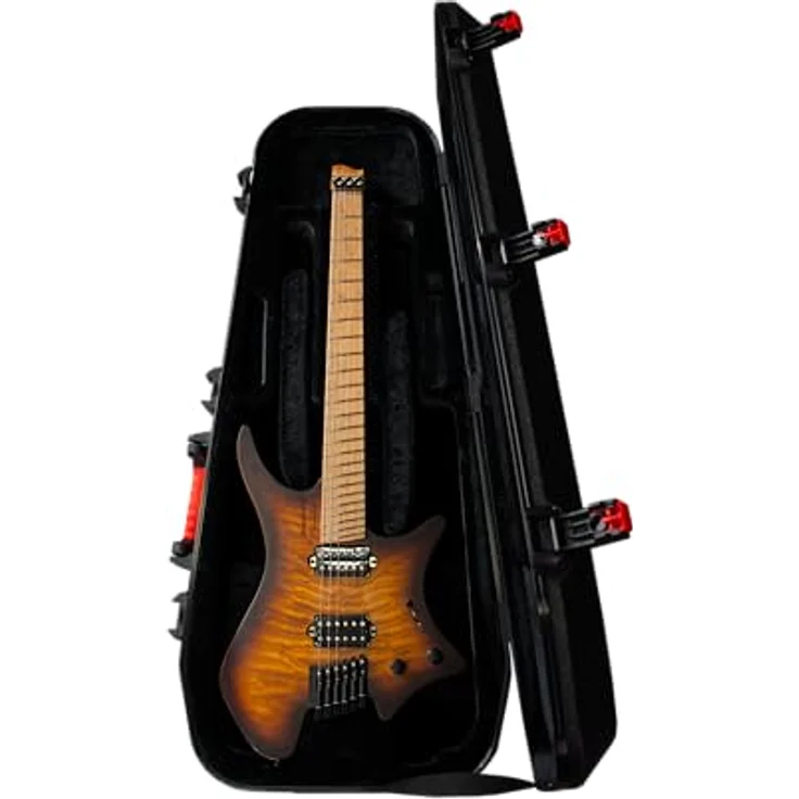 Gator TSA Headless Electric Guitar Case, anpassbares EPS-Interieur, ATA-geformtes Polyethylen, schwarz – Bild 14