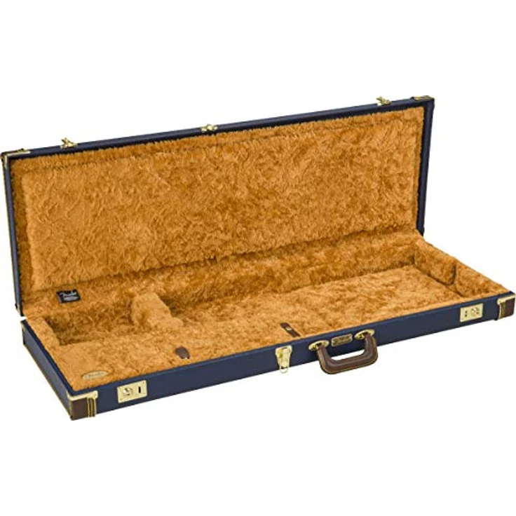 Fender Guitar Case ST/T, Gitarrenkoffer für Strat und Tele Modelle, Navy Blue mit Orange Acryl Innenfutter – Bild 4