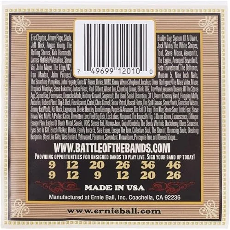 Ernie Ball Earthwood Light 12-Saiter Akustik-Gitarrensaiten, 80/20-Bronze, Stärke 9–46, heller Klang mit hervorragender Projektion – Bild 4