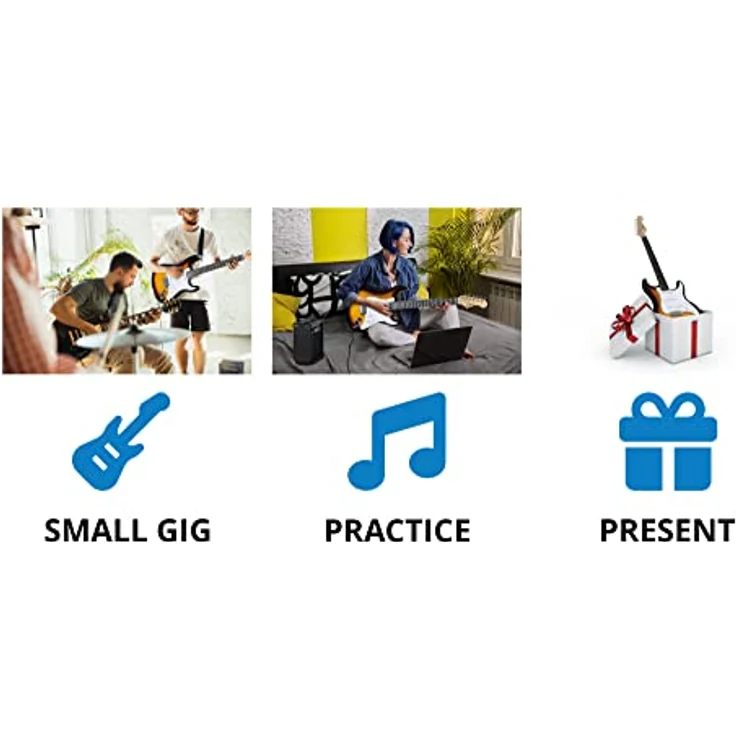 McGrey Rockit ST E-Gitarren Komplettset, 8-teiliges Anfängerset mit Verstärker, Gitarrentasche und Sunburst Finish – Bild 3