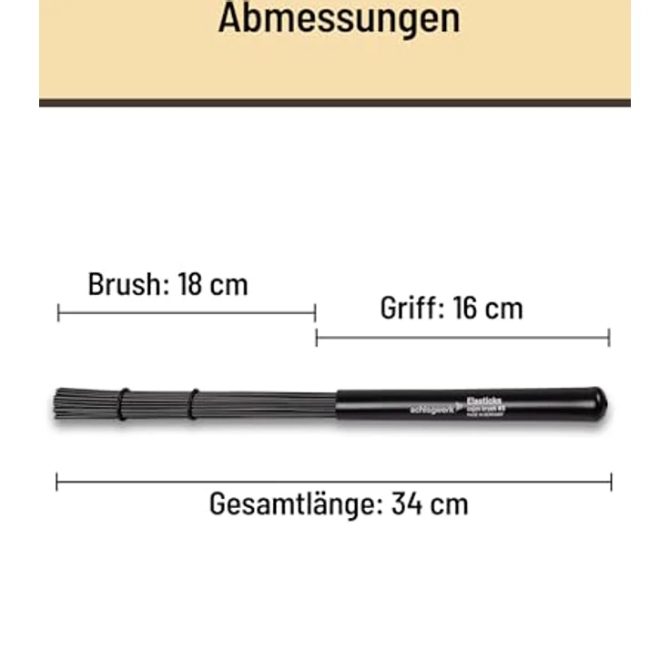 Schlagwerk BRC05 Cajon Big Brush, Drumsticks mit vielseitiger Soundvielfalt, 1 Paar – Bild 5