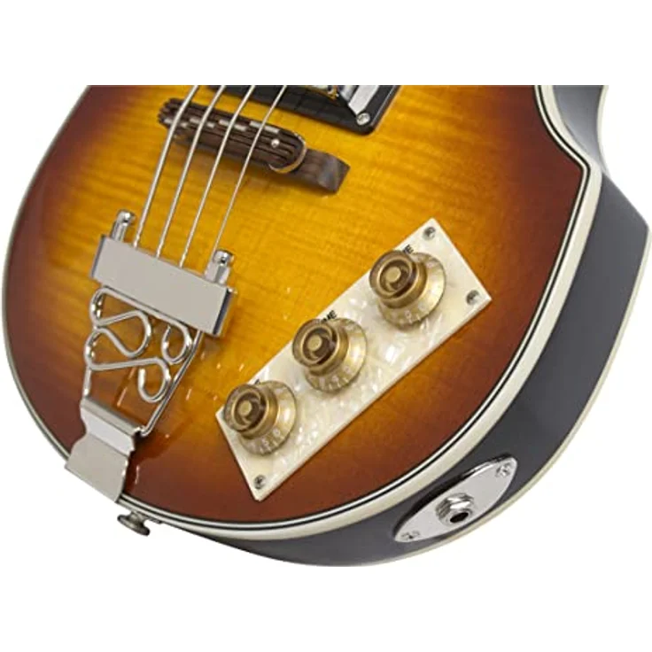 Epiphone Viola Bass, E-Bass mit Ahorn Korpus, Pau Ferro Griffbrett, 2 Mini Humbucker, Vintage Sunburst – Bild 4