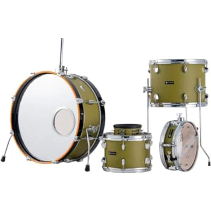 Dixon Little Roomer 5pc Set OG, Schlagzeugset mit 9-lagigen Mahagoni Kesseln, Olive Green Finish – Bild 1
