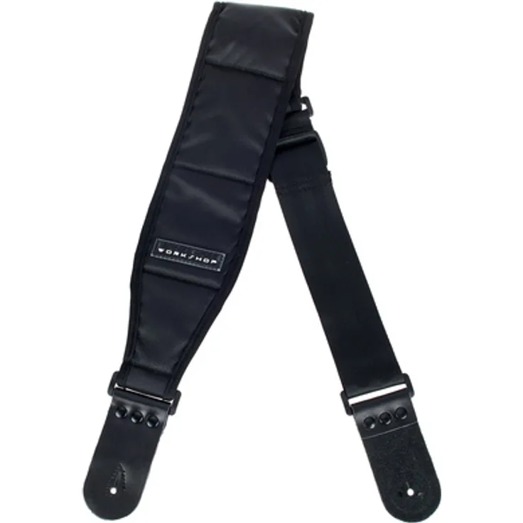 Ibanez BWS90 Bass Workshop Strap, gepolsterter Gitarrengurt aus Nylongewebe, schwarz, verstellbar von 1020 mm bis 1250 mm, 90 mm breit