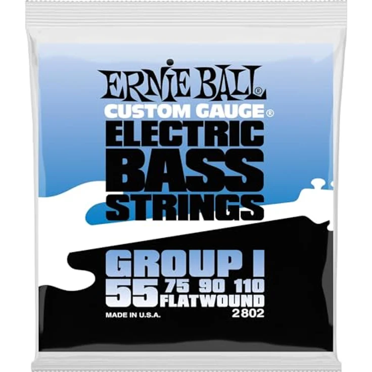 Ernie Ball Flatwound Group I E-Bass-Saiten, Stärke 55-110, für warmen Ton und reduziertes Fingergeräusch – Bild 3