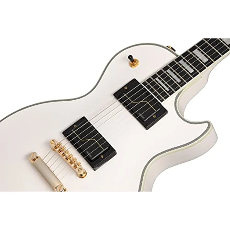 Epiphone Matt Heafy LP Custom Origins, E-Gitarre in Bone White mit Mahagoni-Korpus, Ahorn-Decke und Fishman MKH Fluence Humbuckern. – Bild 3