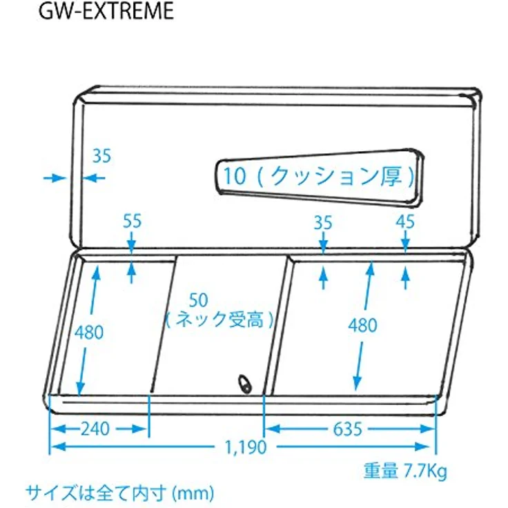 Gator GW Extreme Case, Gitarrenkoffer für E-Gitarren mit extremen Korpusformen, individuell anpassbare Schaumstoffeinlagen, schwarz – Bild 2