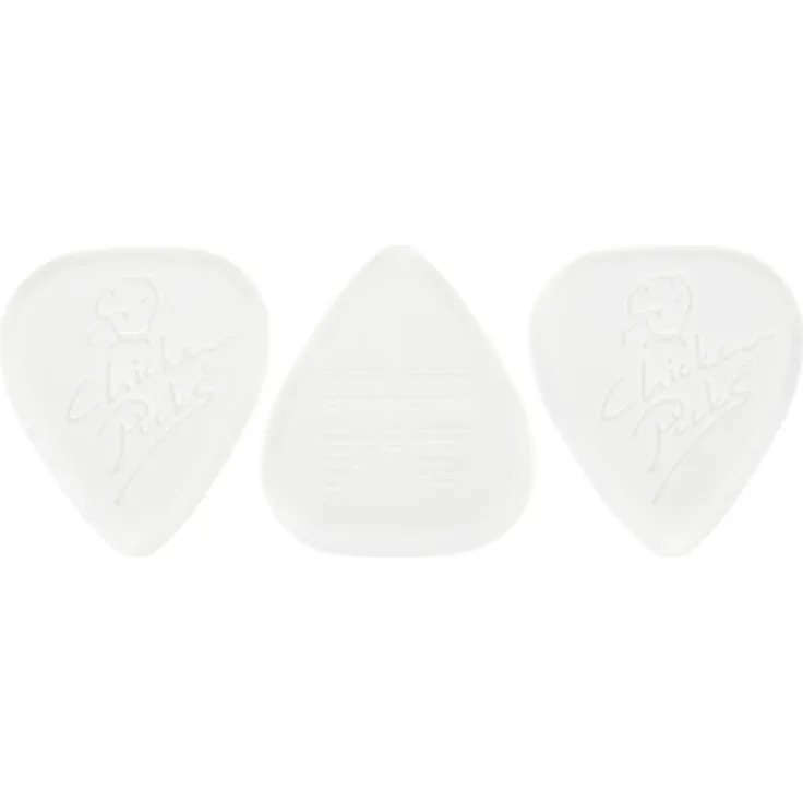Chicken Picks Shredder 2,4mm Plektrum Set, 3 Stück, extremer harter Kunststoff, geschliffene Kanten für präzises Picking, kleine Jazz Form