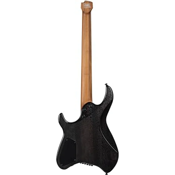 Cort Space G6MS SGTK, 6-saitige Headless Multiscale E-Gitarre mit Okoume Korpus, Trans Black Semi Gloss Finish, 24 Jumbo Edelstahl Bünde, inkl. Gigbag – Bild 2