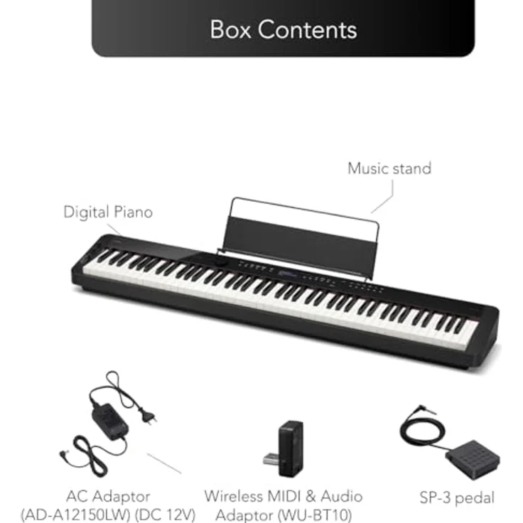 Casio PX-S3100 BK Privia, Digitalpiano mit 88 Tasten, 700 Sounds, 200 Rhythmen, Bluetooth Audio, schwarz – Bild 2