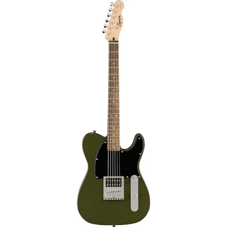 Squier Sonic Esquire H LRL OLV, E-Gitarre mit Poplar Korpus, Ahorn Hals, 21 Narrow Tall Bünden, Olive