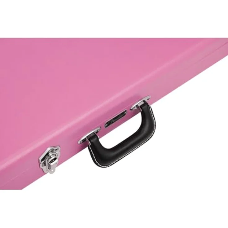 Fender Joe Strummer Tele/Strat Case, Signature-Gitarrenkoffer in pink mit Leopardenmuster und Hartschalenkonstruktion – Bild 3