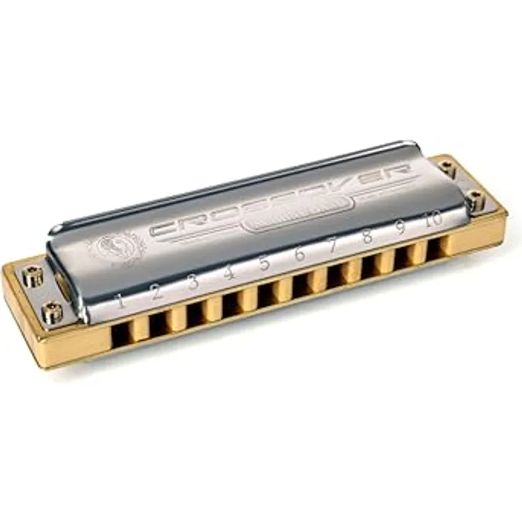 Hohner Marine Band Crossover C, Mundharmonika mit 20 Tönen, schichtverleimtem Bambus Kanzellenkörper und Edelstahl Schalldecken