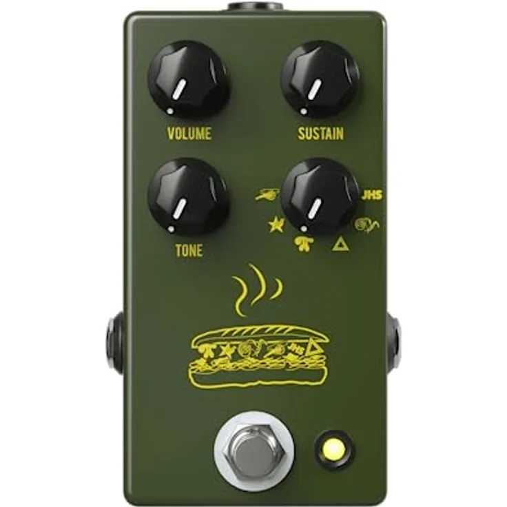 JHS Pedals Muffuletta, Multi-Mode Distortion/Fuzz Effektpedal mit 6 Big Muff Sound-Modi, True Bypass, analog-digital kombiniert, Made in USA