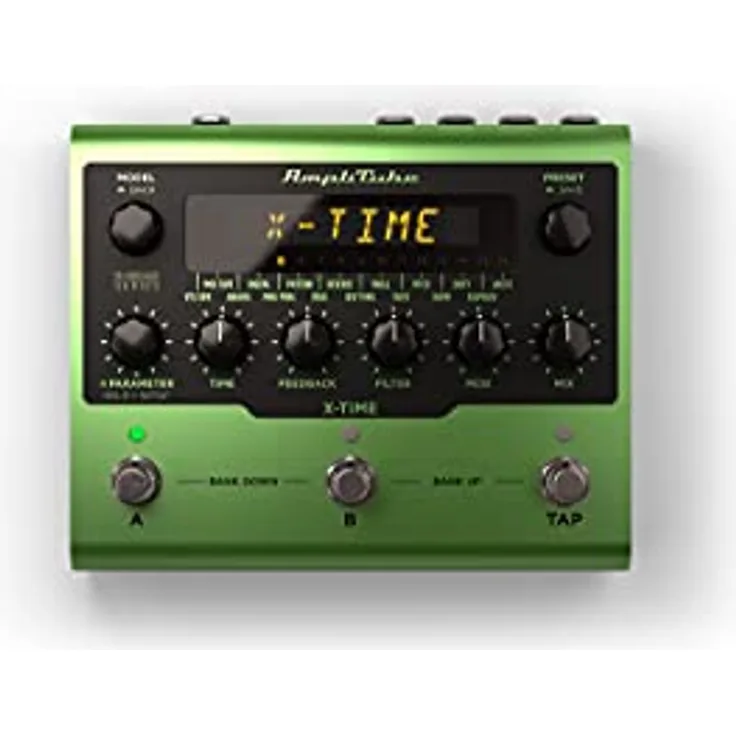 IK Multimedia AmpliTube X-TIME Delaypedal, 16 Delay-Algorithmen, 300 Presets, USB-Audio-Interface, vollständige MIDI-Implementierung