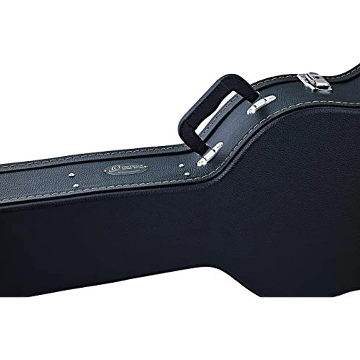 Ortega Acoustic Bass Case OABCSTD, Gitarrenkoffer aus schwarzem Vinyl mit 15mm Polsterung und Zubehörfach, Innenmaße: 127cm x 42,5cm x 32,5cm x 14cm – Bild 2