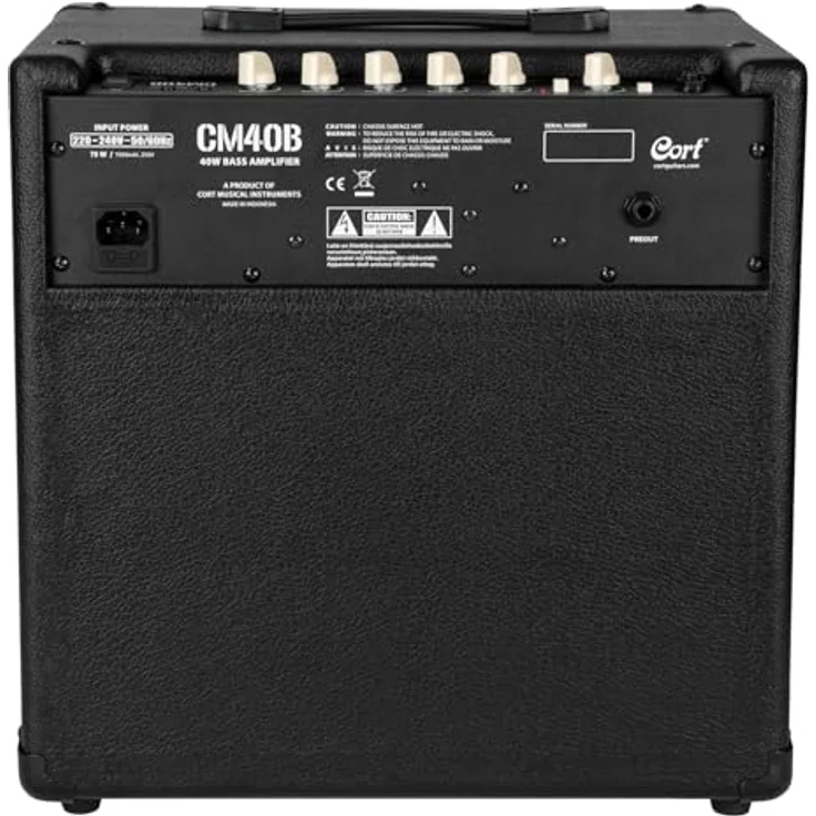 Cort CM40B, Bassverstärker mit 40 W und 12 Zoll Lautsprecher, schwarz – Bild 5