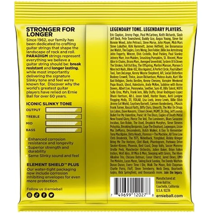 Ernie Ball E-Gitarren-Saite Beefy Slinky, 6 Saiten mit ultrahochfestem Stahlkerndraht und Nanobehandlung gegen Korrosion, hergestellt in den USA – Bild 2