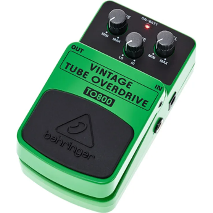 Behringer TO800 Vintage Tube Overdrive, Boden Effektgerät mit Drive-, Tone- und Level-Reglern für umfangreiche Klanggestaltung