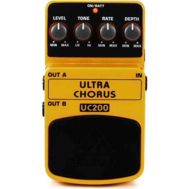 Behringer UC200 Ultra Chorus, Gitarren-Effektpedal mit Level-, Tone-, Rate- und Depth-Reglern – Bild 1