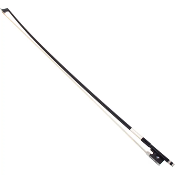 Roth & Junius RJB Composite Violin Bow 1/2, Geigenbogen mit Ebenholzfrosch und Pariser Auge aus Abalone, schwarze Compositstange und Naturhaarbezug