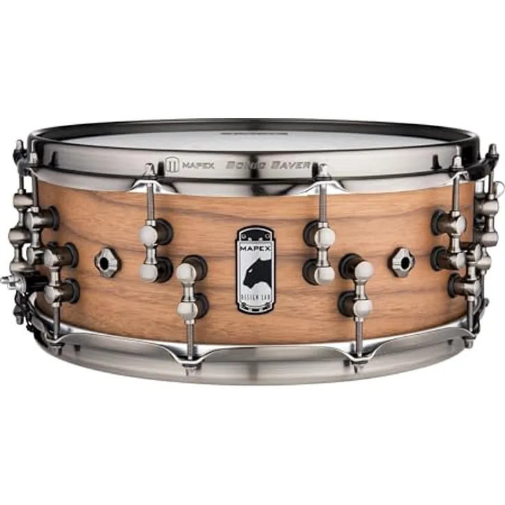 Mapex 14"x5,5" DL "The Machine" Snare, Craig Blundell Signature, Satin Natural over Walnut, Sonic Saver Hoops, Evans Heavyweight Schlagfell