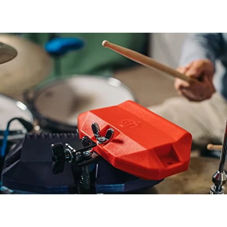 LP 1207 Jam Block, Percussion mit mittlerer Tonhöhe, rot, inklusive Halteklammer aus Kunststoff Jenigor – Bild 2
