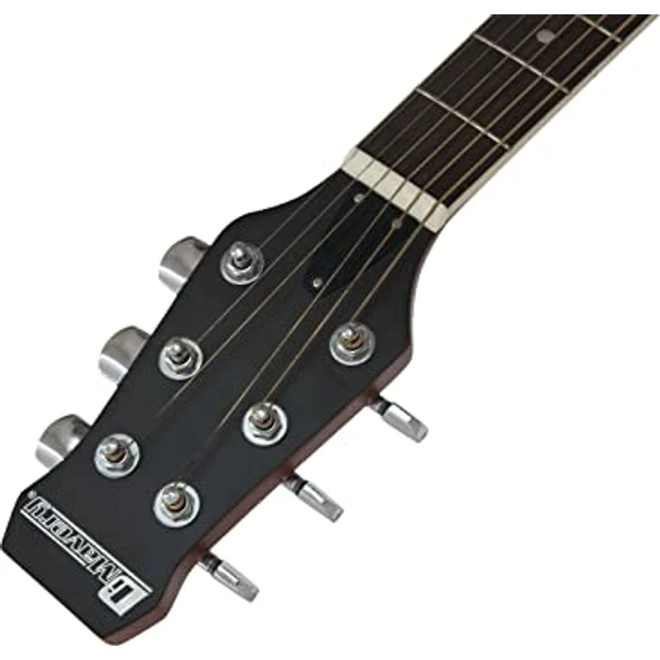DIMAVERY RB-300 Rounded Back, Akustische Gitarre in schwarz mit Piezo-Tonabnehmer und 3-Band-Equalizer – Bild 4