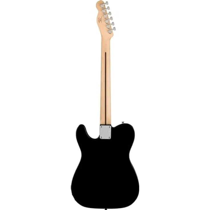 Squier by Fender Sonic Telecaster, E-Gitarre mit Ahorngriffbrett und weißer Schlagplatte, Schwarz, inklusive kostenloser virtueller Kurse auf Fender Play – Bild 4