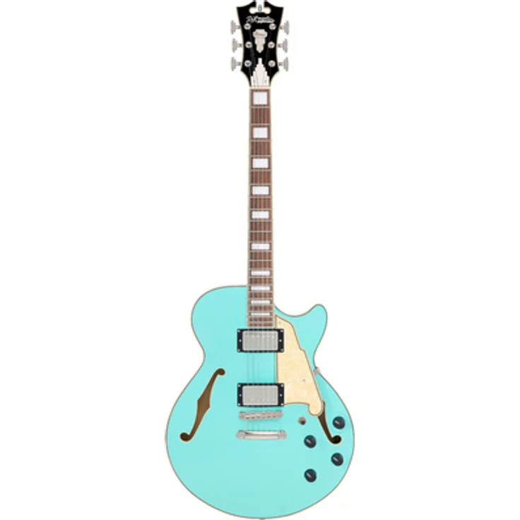 DAngelico Premier SS, Semi-Hollow E-Gitarre mit D'Angelico Humbuckern, Surf Green