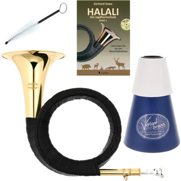 Thomann Bb- Fürst Pless Horn Set, inkl. Jagdhornschule und Dämpfer