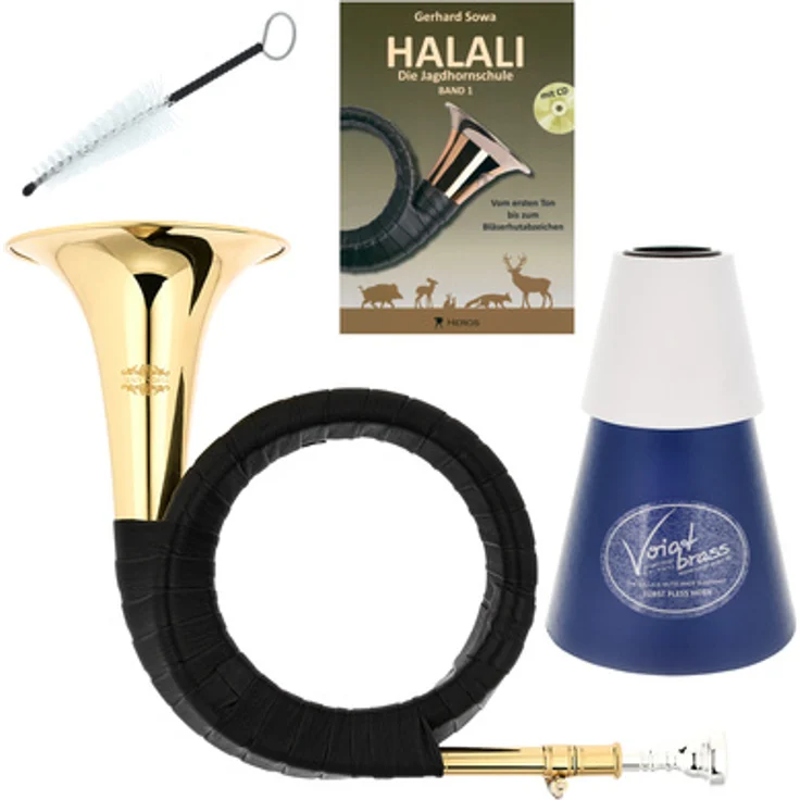 Thomann Bb- Fürst Pless Horn Set, inkl. Jagdhornschule und Dämpfer