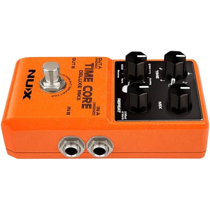 NUX Time Core Deluxe mkII, Digital Delay Pedal mit 7 Verzögerungstypen und 40 Sekunden Looper-Funktion, Stereo/Mono – Bild 4
