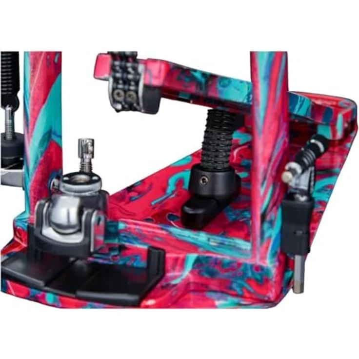 Tama HP900PWMCS Power G. Double Pedal, limitierte 50 Jahre Jubiläumsedition, Marble Coral Swirl, Power Glide System mit Doppelkette und Cobra Beater – Bild 3