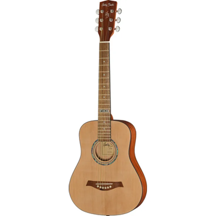 Harley Benton DS-10 Mini, Mini Dreadnought-Style Westerngitarre mit Fichtendecke, Linden Korpus, Mahagoni Hals, Natur Satin, inkl. Gigbag