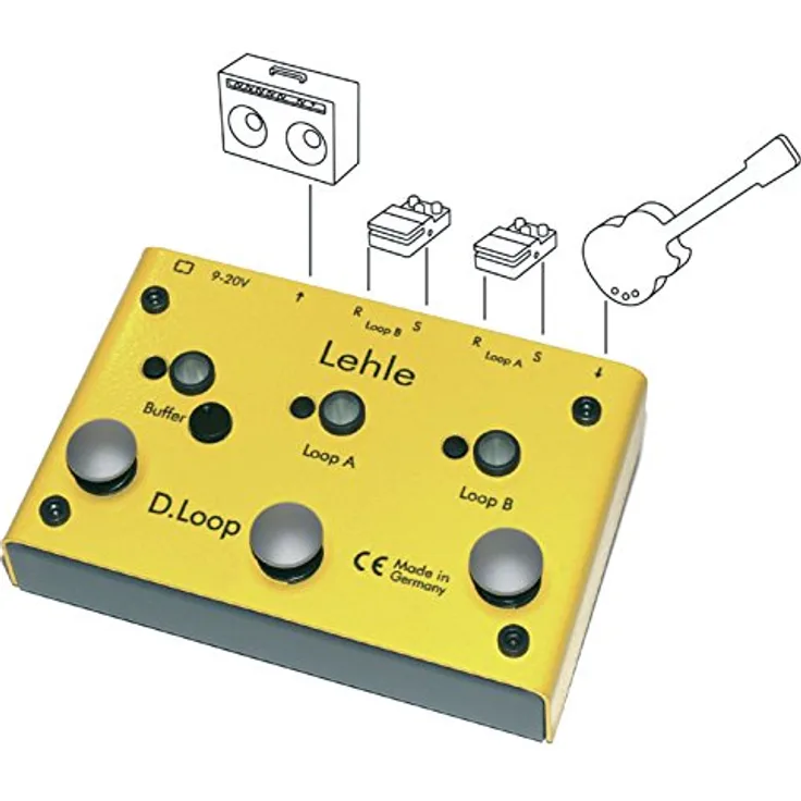 Lehle D.Loop SGoS, Effekt-Looper/Switcher mit zwei True Bypass Loops und High End Bufferamp, programmierbar, stereo