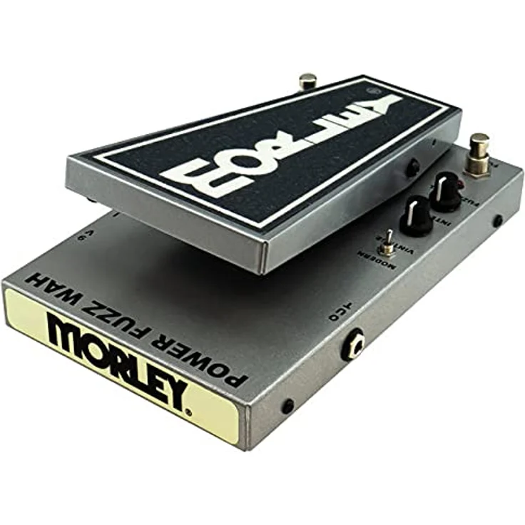 Morley PFW2 Classic Power Fuzz Wah, Wah und Fuzz Effektpedal mit elektro-optischer Schaltung, zwei Fuzz-Modi, metallisches Gehäuse, Glow-In-The-Dark Logo – Bild 1