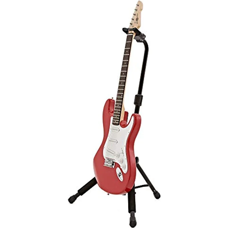 Hercules Stands HCGS-414B+, AGS PLUS Gitarrenständer für alle E-Gitarren und Akustikgitarren mit Auto-Grab Halterung, Höhenverstellbar 95-115 cm, Moosgummipolsterung, N.I.N.A. für schmale Hälse – Bild 3